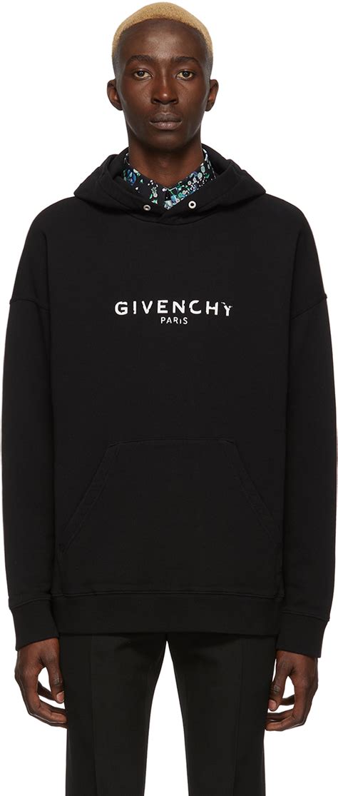 givenchy black crew neck|Givenchy hoodie.